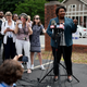 Democratic gubernatorial candidate Stacey Abrams speaks to the media during a press conference at the Israel Baptist Church as voters head to the polls during the Georgia primary on May 24, 2022, in Atlanta, Georgia.